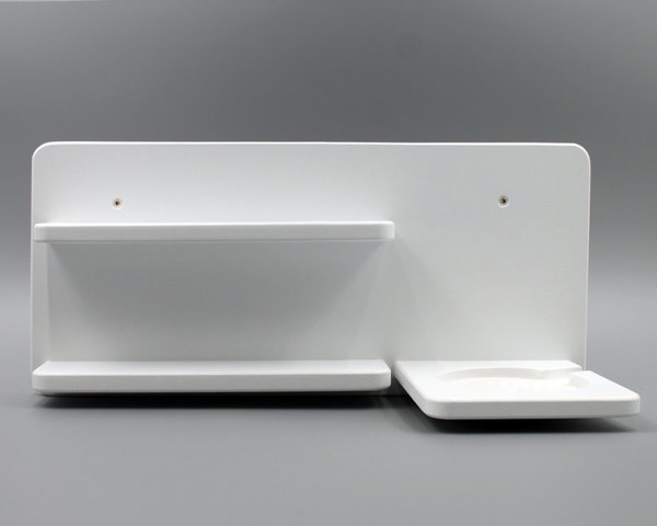 Tonie ® Regal für Box und bis zu 15 Tonies ® – KLEIN - Box rechts, Farbe: weiß